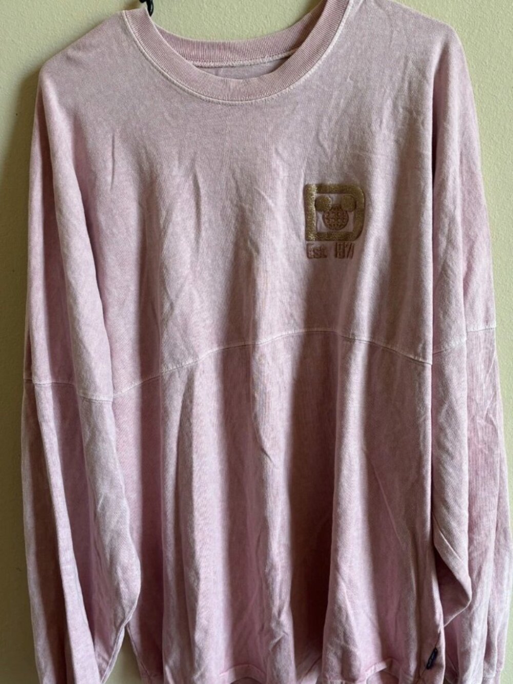 Walt Disney World Spirit Jersey XL; Pink and Gold with Sparkles;